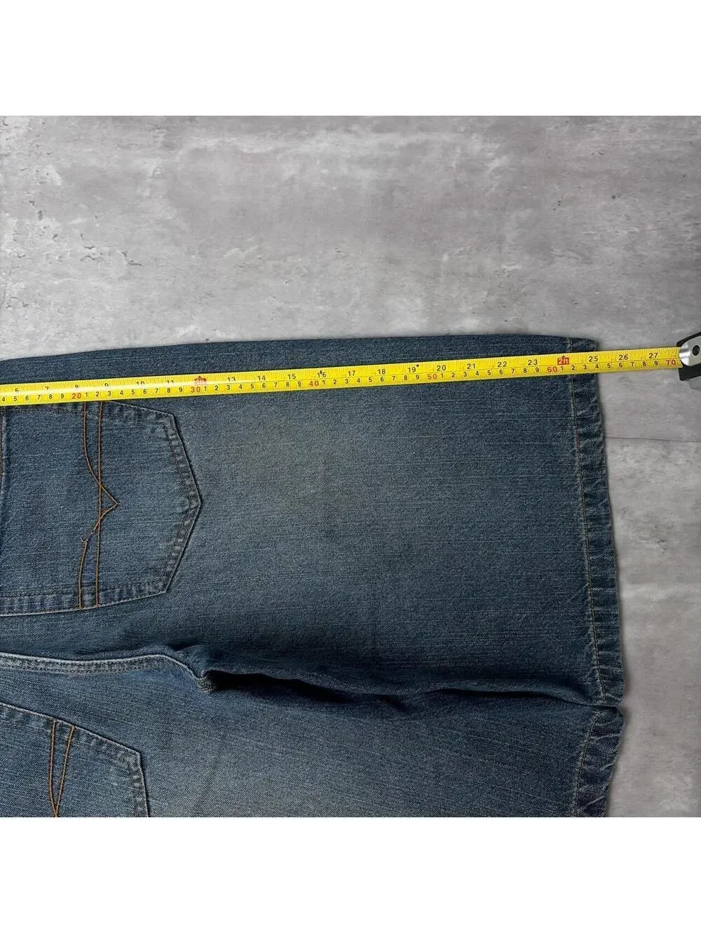 Y2K Dark Wash Anchor Blue Grunge Baggy Skater Denim Jorts